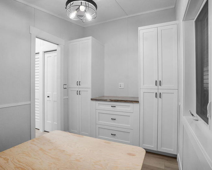 transcend Park Model Interior bedroom storage